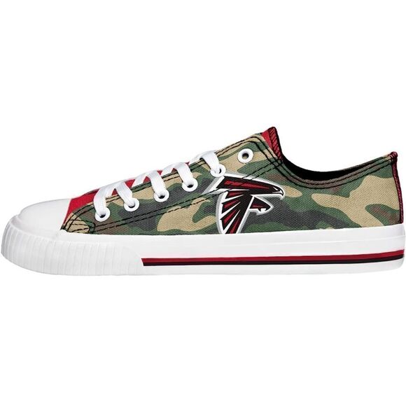 Atlanta Falcons NFL Womens Camo Low Top Canvas Shoes - 8 - Picture 2 of 4